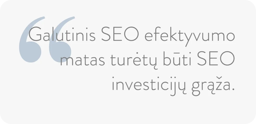 Matuojame PVO (SEO) efektyvumą