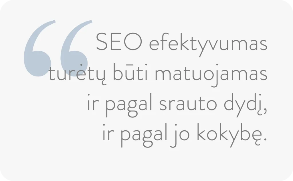 Matuojame PVO (SEO) efektyvumą