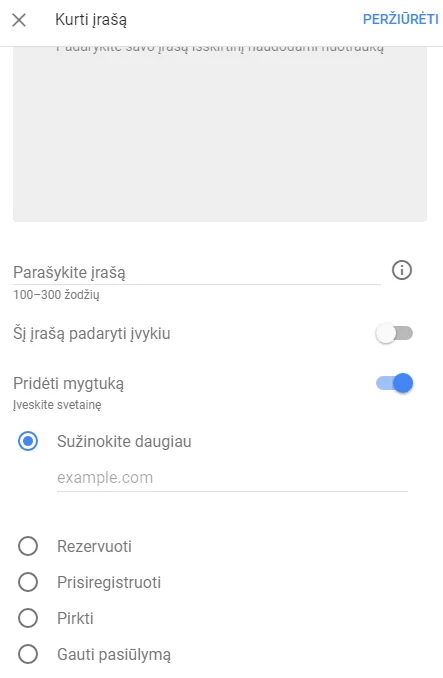 „Google Posts“ būdas sudominti pirkėją