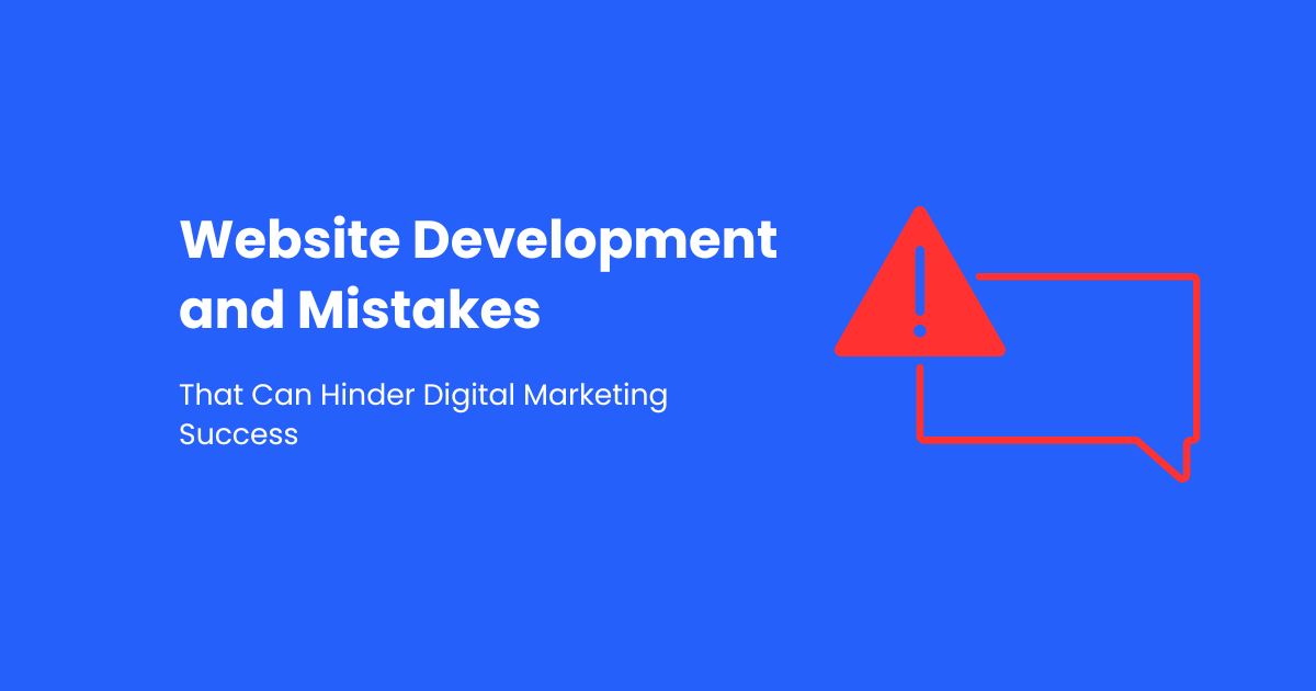 Website Development and Mistakes Blog article