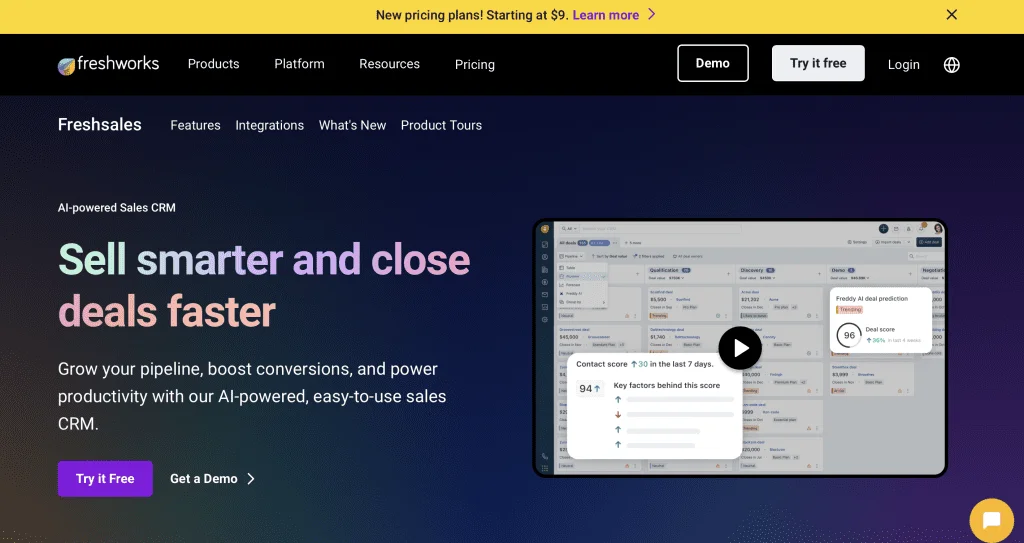 Geriausios CRM sistemos freshworks